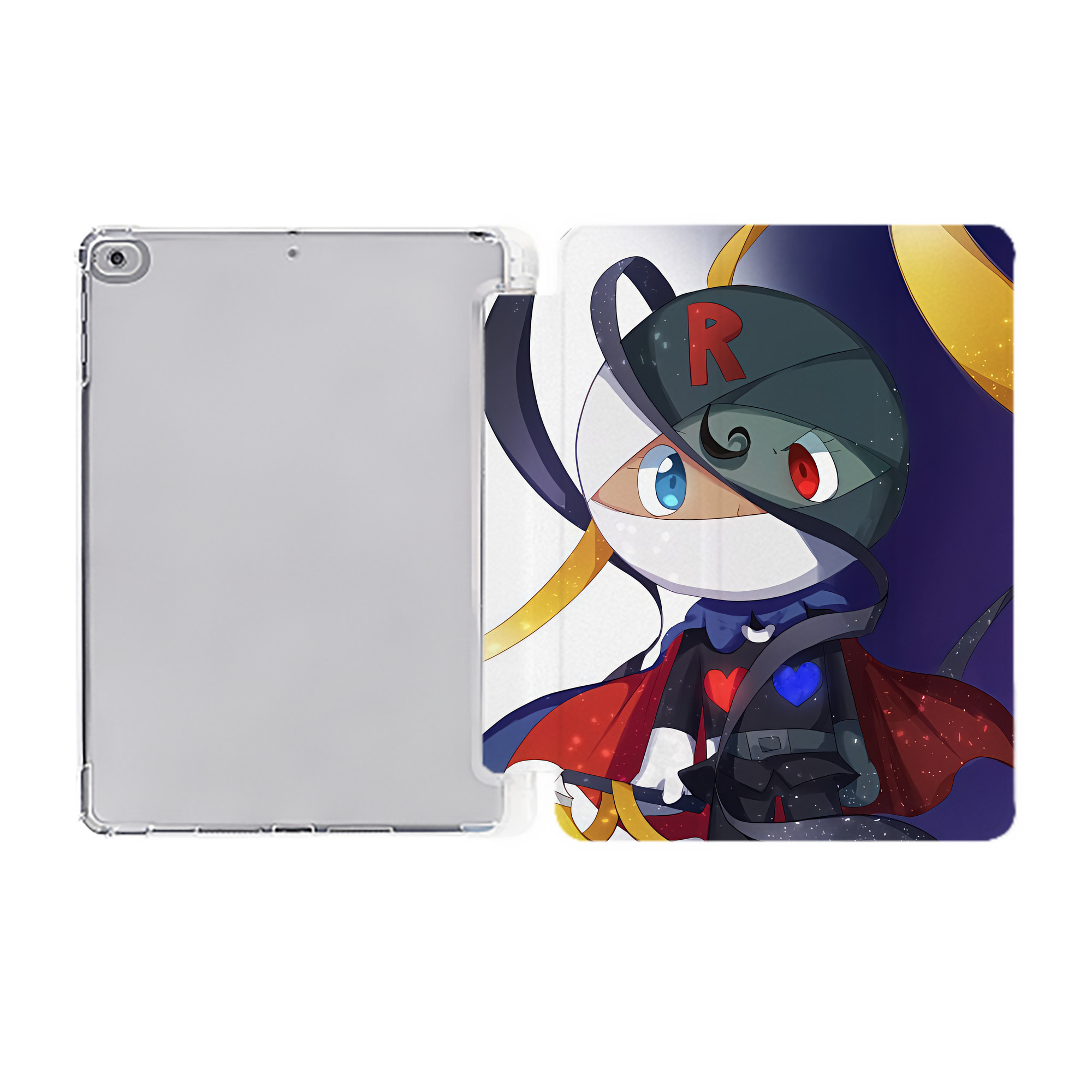（画像用） アンパンマン Anpanman IPad ケース ペン収納付き 三つ折りスタンド PUレザー×シリコン 対応機種9.5/10.5/10.9インチ